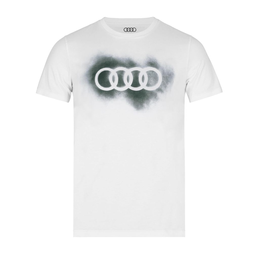 Audi 4 karika férfi póló, fehér