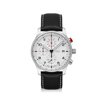 Audi férfi chronograph, ezüst/fehér