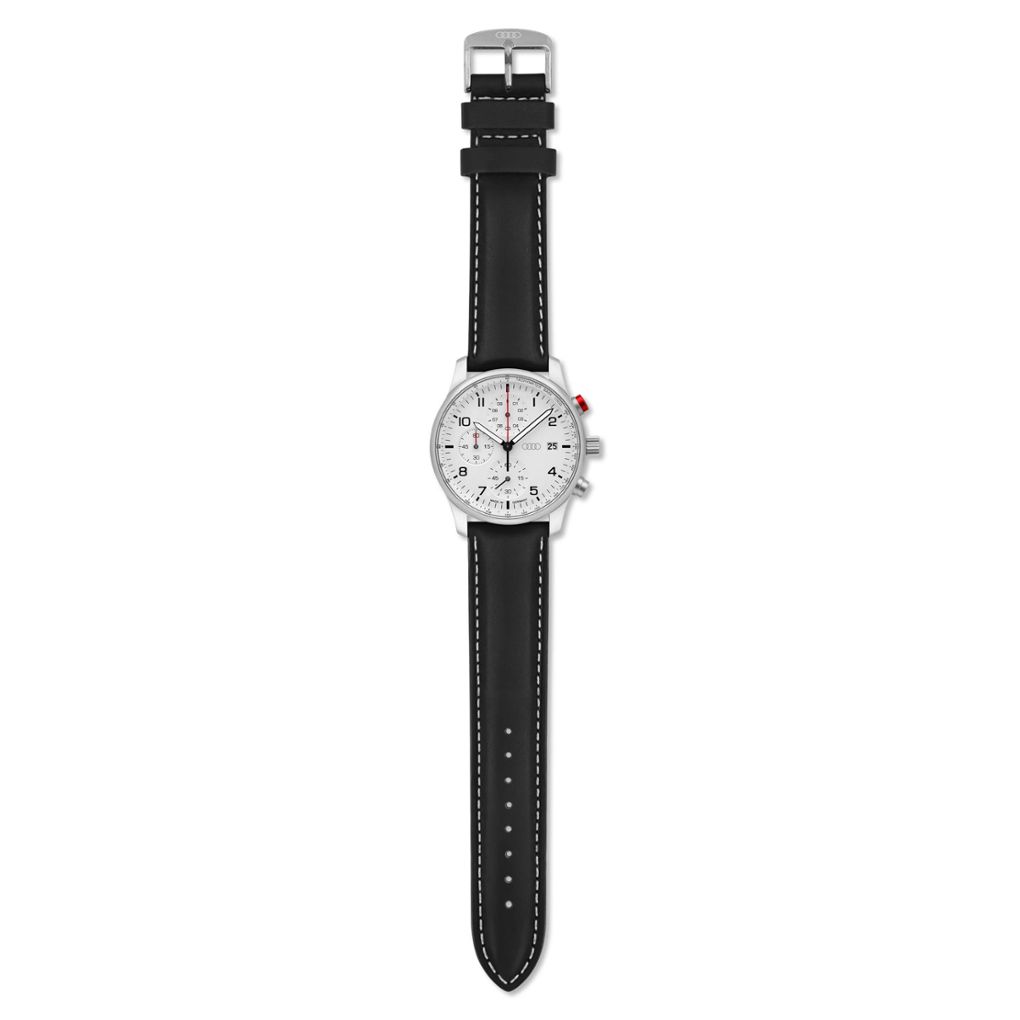 Audi férfi chronograph, ezüst/fehér