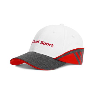 Audi Sport gyermek baseballsapka, fehér/piros/szürke