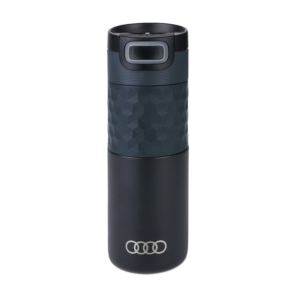 Audi rozsdamentes acél termobögre, fekete