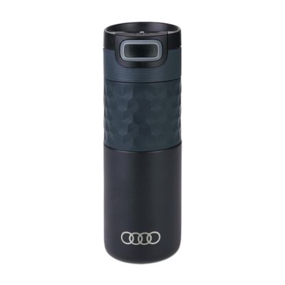 Audi rozsdamentes acél termobögre, fekete