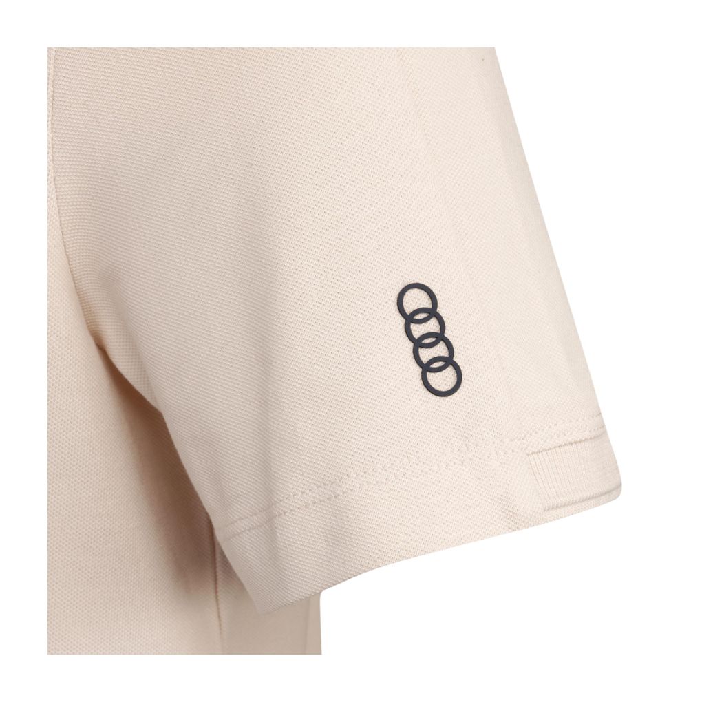 Audi férfi teniszpóló, krémszín
