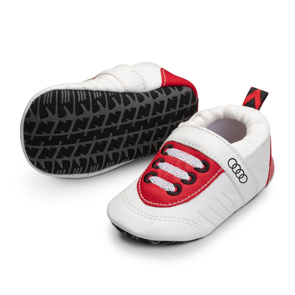 Audi Sport bébi cipő, fehér/piros