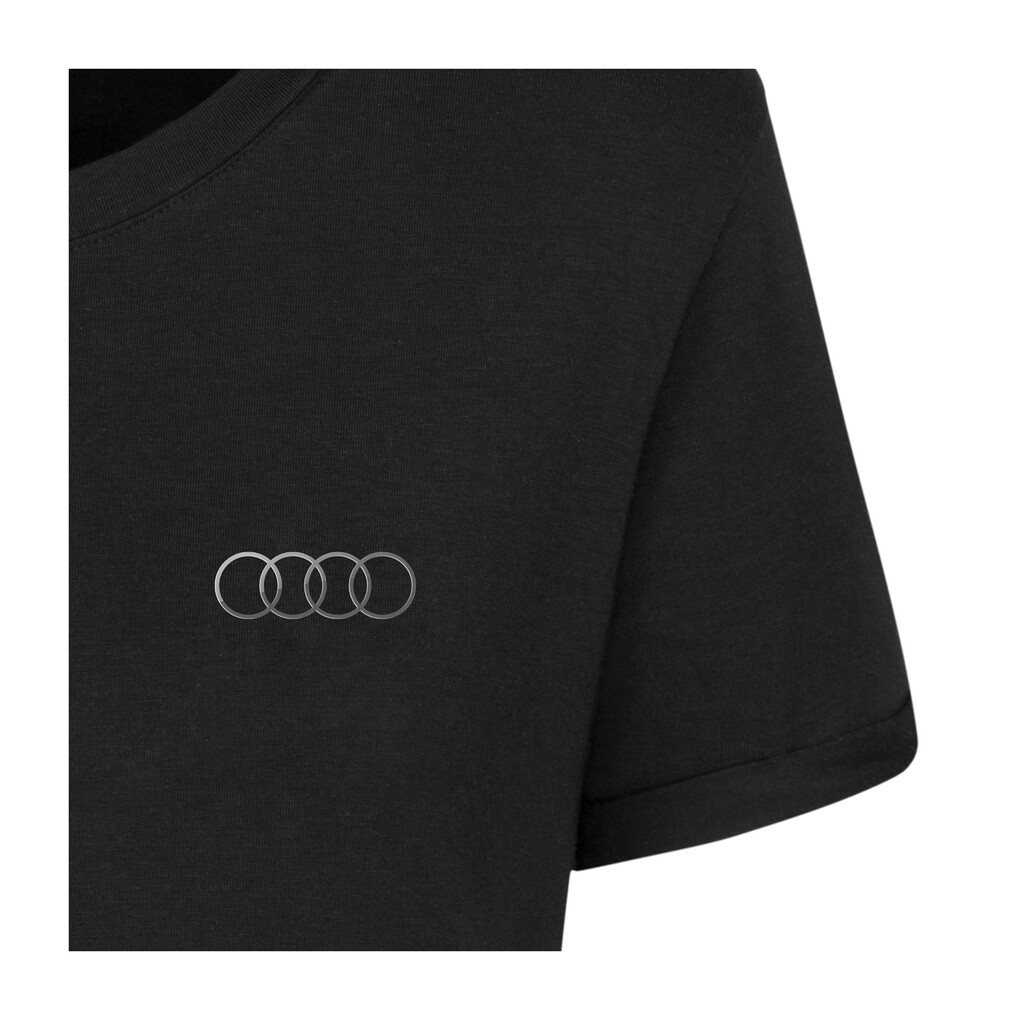 Audi 4 karika női póló, fekete