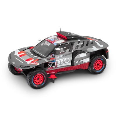 Audi RSQ e-tron modellautó, Dakar 2023, Peterhansel/Boulanger, 1:43 méretarány