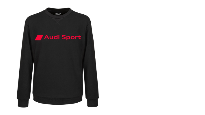 Audi Sport férfi pulóver, fekete