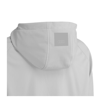 Audi uniszex softshell kapucnis felső, világosszürke