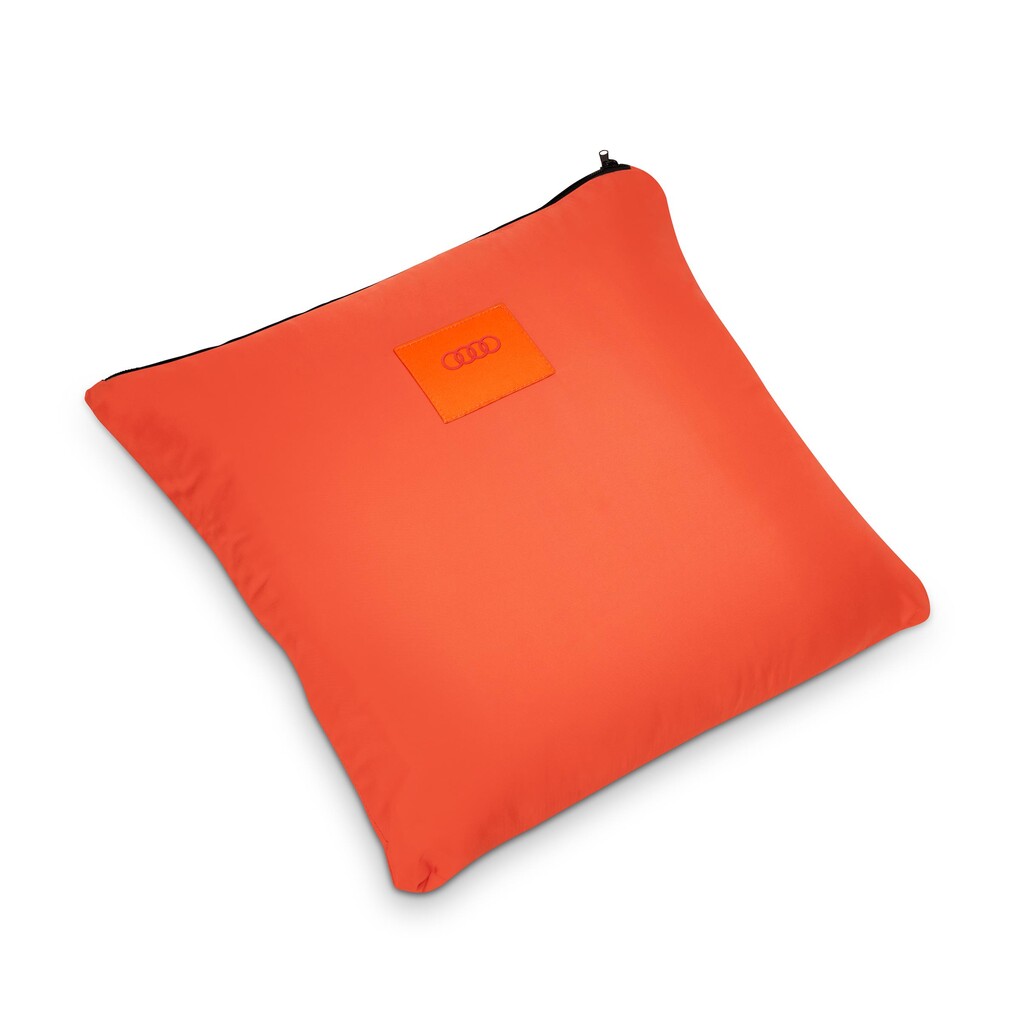 Audi outdoor pléd/poncsó, narancssárga/világosbarna