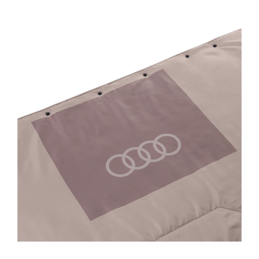 Audi outdoor pléd/poncsó, narancssárga/világosbarna