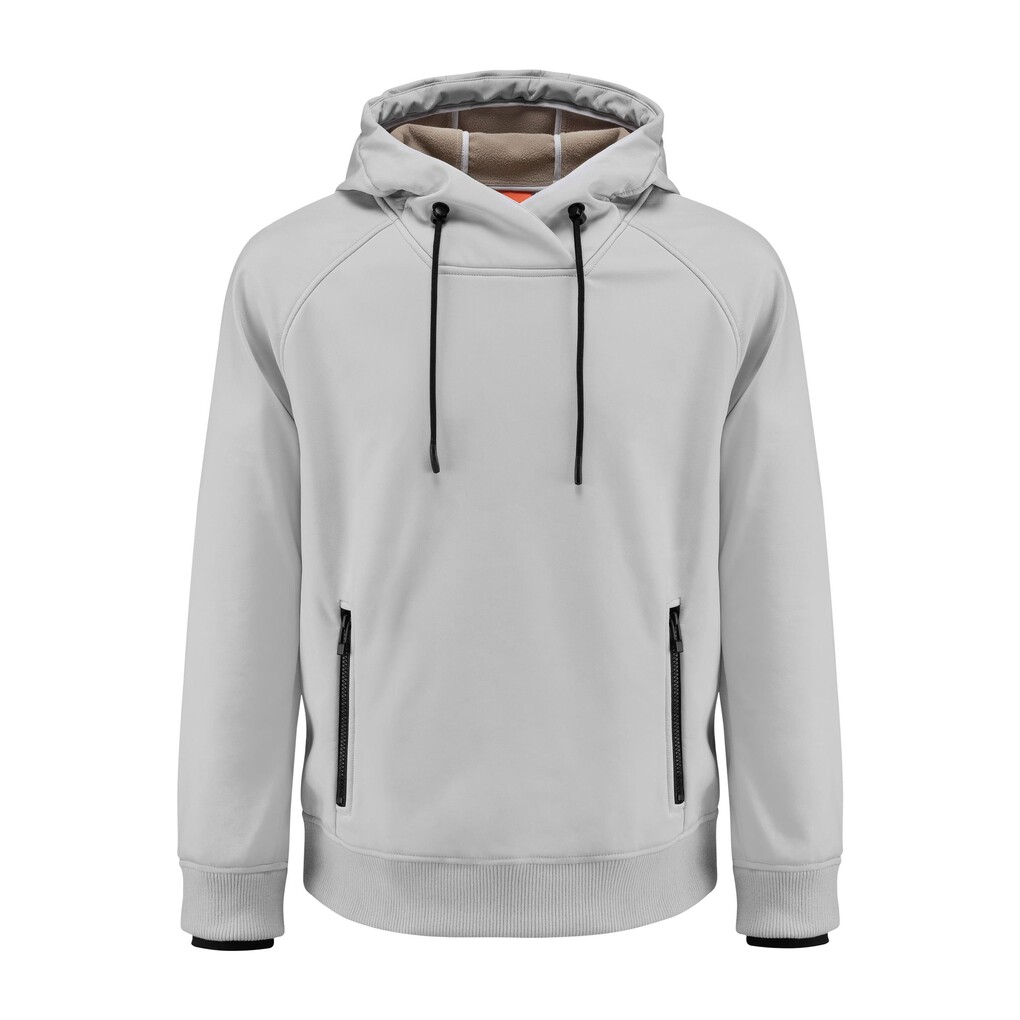 Audi uniszex softshell kapucnis felső, világosszürke