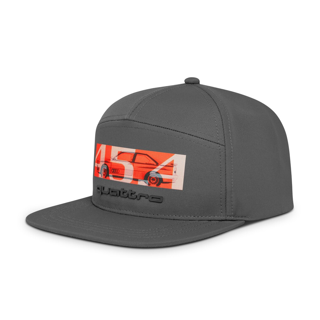 Audi quattro 45.4 snapback sapka, szürke